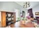 Cozy dining area featuring a vintage hutch and pendant lighting at 6533 N 7Th Ave # 22, Phoenix, AZ 85013