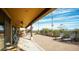 Covered back patio perfect for relaxation and entertainment with mountain views at 14925 E Morning Vista Ln, Scottsdale, AZ 85262