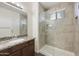 Modern bathroom with glass shower and vanity at 33575 N Dove Lakes Dr # 2036, Cave Creek, AZ 85331