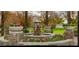 Scenic water feature with stone pillars and colorful flower beds, enhancing the park's tranquil atmosphere at 1422 S Colt Dr, Gilbert, AZ 85296