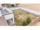Aerial view showcasing the yard, and privacy fence at 20358 N Valencia N Dr, Maricopa, AZ 85138