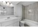 Updated bathroom with tile flooring, large vanity, and tiled tub/shower at 2220 W Dora St # 129, Mesa, AZ 85201