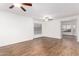 Spacious living room with hardwood floors and a large window at 2875 W Highland St # 1213, Chandler, AZ 85224