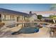 Backyard pool with attached hot tub and ample patio space at 3362 N 159Th Ave, Goodyear, AZ 85395