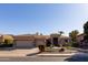 Charming single-story home with well-maintained front yard and desert landscaping and three-car garage at 3631 S Greythorne S Way, Chandler, AZ 85248