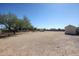 Large backyard with small sheds, trees, and vegetation at 38234 N 15Th Ave, Phoenix, AZ 85086