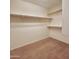 Walk-in closet with carpet flooring and multiple storage shelves at 15232 W Edgemont Ave, Goodyear, AZ 85395