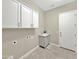 Well lit laundry room with neutral colors and a wash basin at 15829 W Bonitos Dr, Goodyear, AZ 85395