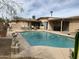 Inviting backyard swimming pool, patio area, desert landscaping, ideal for outdoor living at 17429 E La Pasada Dr, Fountain Hills, AZ 85268