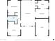 Simple floorplan shows layout of home, including main bedroom, bathroom, kitchen, living room and garage at 1822 N 16Th Ave, Phoenix, AZ 85007