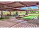 Bocce ball court with shade covering and seating at 1918 W Medinah Ct, Anthem, AZ 85086