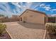 Backyard area showcasing decorative rock and block wall at 233 N 21St St, Coolidge, AZ 85128