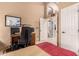 Bedroom features a workstation and a view into the hall, offering a flexible space at 4216 E Desert Marigold Dr, Cave Creek, AZ 85331