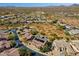 Expansive aerial view showcasing the community with well-maintained homes, desert landscaping, and private pools at 4502 E Night Owl Ln, Cave Creek, AZ 85331