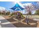 Community playground features sunshade, play equipment, swings, and poured-in-place rubber surface at 4683 W Dublin St, Chandler, AZ 85226