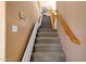 Carpeted staircase fitted with a chair lift for accessibility at 474 E Baylor Ln, Gilbert, AZ 85296