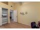 Inviting bedroom with a closet, smooth walls, and a neutral color scheme, awaiting personalization and comfort at 5802 E Fountain St, Mesa, AZ 85205