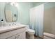 Clean bathroom features a shower/tub combo and a white vanity with ample storage at 9550 E Thunderbird Rd # 259, Scottsdale, AZ 85260