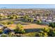 Aerial view of the subdivision showing common areas interspersed with residential homes at 1409 W Maria Ln, Tempe, AZ 85284