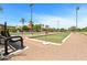 Scenic image of bocce ball court with nearby seating and lush landscaping at 20934 N Sweet Dreams Dr, Maricopa, AZ 85138