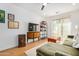 Stylish living room with modern decor, a cozy sofa, and plenty of natural light from the balcony at 300 N Gila Springs Blvd # 160, Chandler, AZ 85226