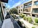 View of the courtyard from the balcony on this brownstone style unit at 3233 N 70Th St # 1006, Scottsdale, AZ 85251