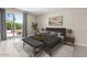 Relaxing bedroom with a comfortable bed, neutral tones, and large sliding doors to the backyard at 3802 E Shaw Butte Dr, Phoenix, AZ 85028