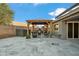 Inviting backyard featuring a gazebo, patio with seating arrangements at 644 W Dublin St, Gilbert, AZ 85233