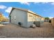 Rear exterior view showing the backyard of home including the AC unit at 644 W Dublin St, Gilbert, AZ 85233