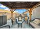 Beautiful backyard gazebo with seating, perfect for outdoor relaxation and entertaining at 644 W Dublin St, Gilbert, AZ 85233