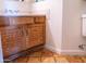 Bathroom showcasing vanity with wooden cabinetry, and a ceramic tile floor at 1213 N Raven --, Mesa, AZ 85207