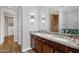 Elegant Primary bathroom with dual sinks and granite countertops at 16210 E Links Dr, Fountain Hills, AZ 85268