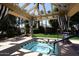 Inviting hot tub located in a gazebo with striped curtains, creating a private and relaxing retreat at 4621 N 65Th St # 152, Scottsdale, AZ 85251