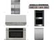 High-end kitchen appliances including a refrigerator, cooktop, range hood, double oven, microwave, and dishwasher at 14445 N Valencia Dr, Fountain Hills, AZ 85268