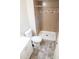 Bathroom with walk-in shower, toilet, white vanity, and beautiful tile floor at 4110 W Cholla St, Phoenix, AZ 85029