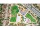 Overhead view of community park featuring basketball court and covered playground at 4252 E Desert Sky Ct, Cave Creek, AZ 85331