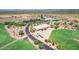 Aerial view of the clubhouse with golf cart parking at 4252 E Desert Sky Ct, Cave Creek, AZ 85331