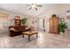 Inviting living room with vaulted ceilings, tile flooring, and lots of natural light at 4252 E Desert Sky Ct, Cave Creek, AZ 85331