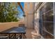 Outdoor balcony featuring a black patio set with a table and two chairs with a peaceful view at 11333 N 92Nd St # 2028, Scottsdale, AZ 85260