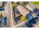 Bird's eye view of the property, highlighting the well-maintained landscaping, and neighborhood surroundings at 13568 N 144Th Dr, Surprise, AZ 85379