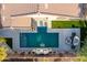 Aerial shot of the backyard oasis, showcasing the pool, patio area, and outdoor seating at 13568 N 144Th Dr, Surprise, AZ 85379