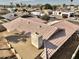 Bird's eye view of a house with tile roofing in a residential neighborhood at 1455 W Posada Ave, Mesa, AZ 85202