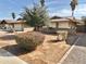 Landscaped front yard featuring a mature tree and lush shrubs at 1455 W Posada Ave, Mesa, AZ 85202