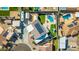 Aerial view of the property highlighting the spacious layout, pool, outdoor living, and solar panels at 15802 N 50Th Dr, Glendale, AZ 85306
