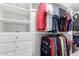 Organized walk-in closet with plenty of hanging space and shelving at 17212 N 33Rd Pl, Phoenix, AZ 85032