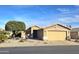 Inviting single-story home showcases desert landscaping, mature trees, and an attached two-car garage at 2101 S Meridian Rd # 354, Apache Junction, AZ 85120