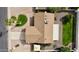Aerial view of the home showcasing the roof, backyard, and surrounding neighborhood at 5123 E Beck Ln, Scottsdale, AZ 85254