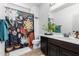 The bathroom features a stylish shower curtain, decorative fixtures, and ample counter space at 9013 S 15Th Way, Phoenix, AZ 85042