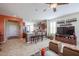 Open-concept living space seamlessly connects the living room and kitchen area, perfect for entertaining at 16712 S 175Th Ln, Goodyear, AZ 85338