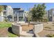 Community outdoor seating area with modern architecture and well-maintained landscaping at 615 E Portland St # 160, Phoenix, AZ 85004